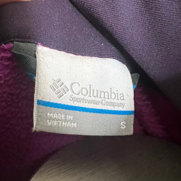 Columbia Jacket Small Womens Purple Wind & Water Resistant Fleece Lined Full Zip - Picture 7 of 9